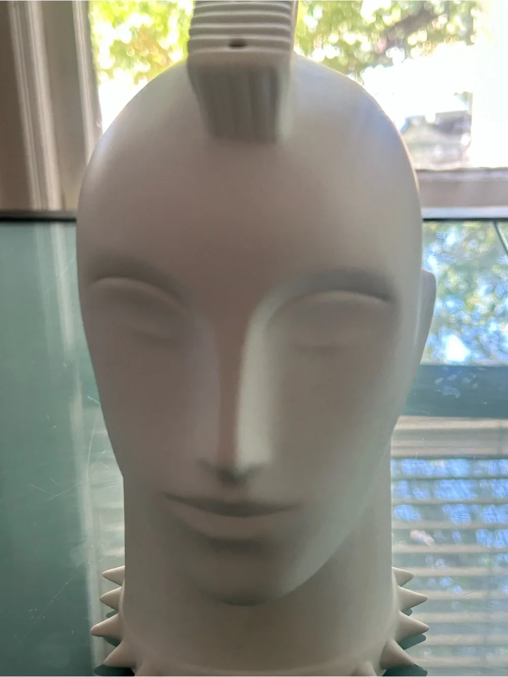 Jonathan Adler Mohawk Lollipop Holder White Porcelain Punk Rock Head Home. Decor